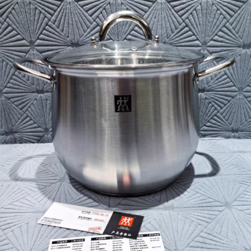304 Stainless Steel Thickened Large Capacity Double Ear Stock Cooking Pot