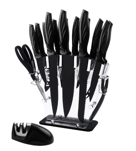 17 Piece Stainless Steel Kitchen Knife Set Complete Cutlery