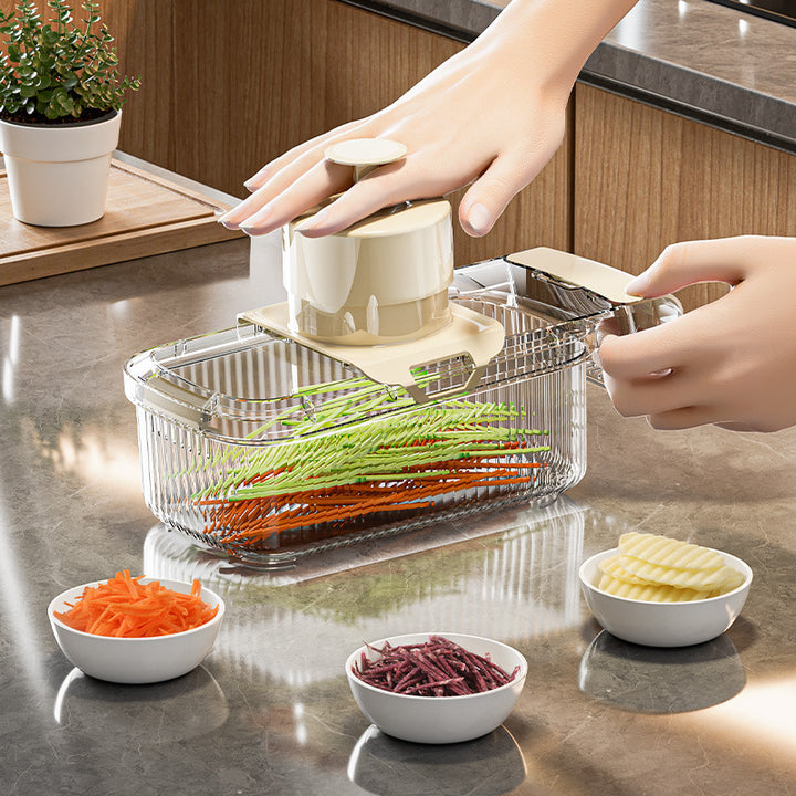 2 In 1 Vegetable Cutter And Drainer Kitchen Food Chopper