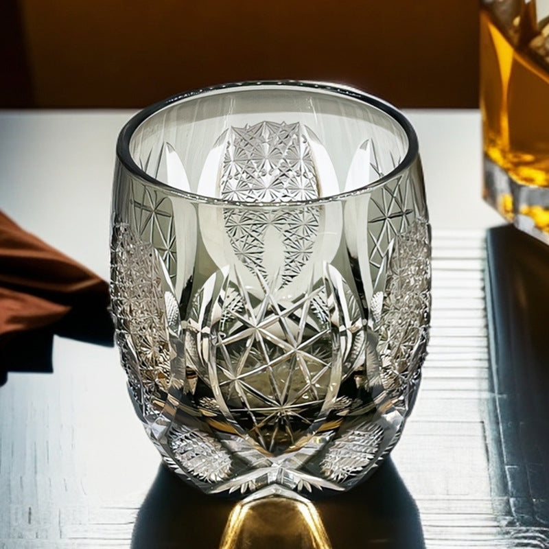 Japanese Edo Style Crystal Tumbler Elegant Drinkware