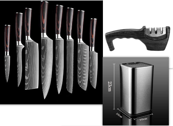 Chef Kitchen Knife Set Cleaver Slicing Meat Knife Set
