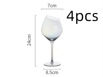 Crystal Goblet Oblique Mouth Elegant Glass High End Drinkware