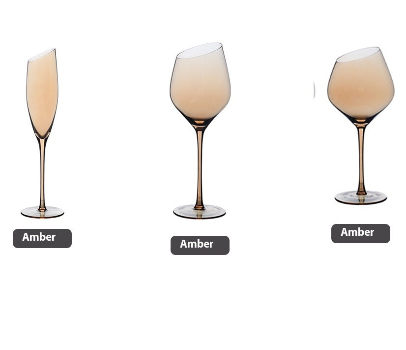 Beveled Crystal Goblet Glass Big Belly Elegant Home Decor
