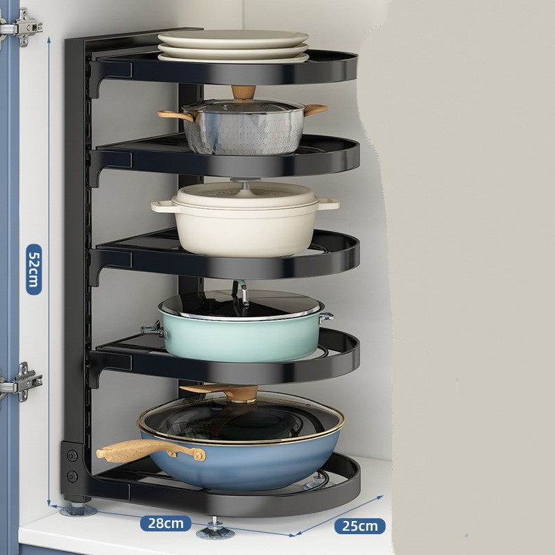 Multi Layer Kitchen Pot Rack Under Sink Storage Shelf