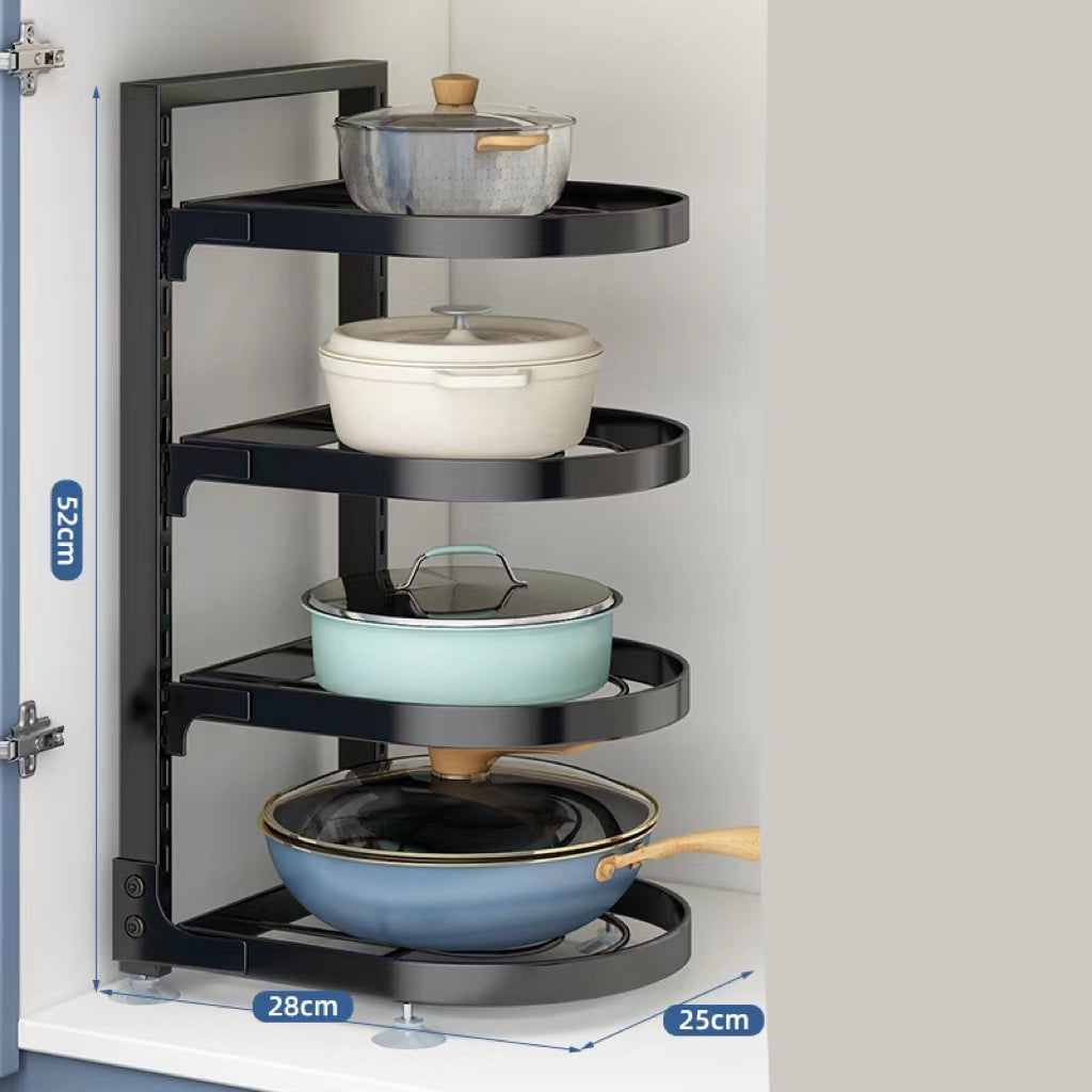 Multi Layer Kitchen Pot Rack Under Sink Storage Shelf