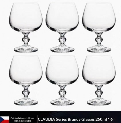 Elegant Crystal Brandy Style Tumbler Glass For Home Display