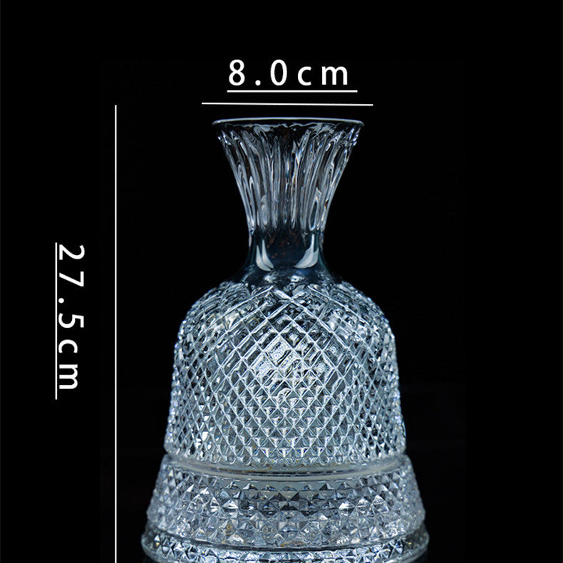 Crystal Glass Vortex Decanter Set With Aerating Pourer Kit