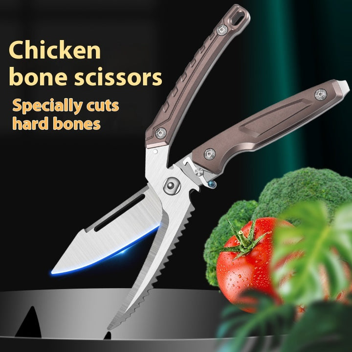 Multi Functional Stainless Steel Kitchen Food Scissors Chicken Bone Cutter