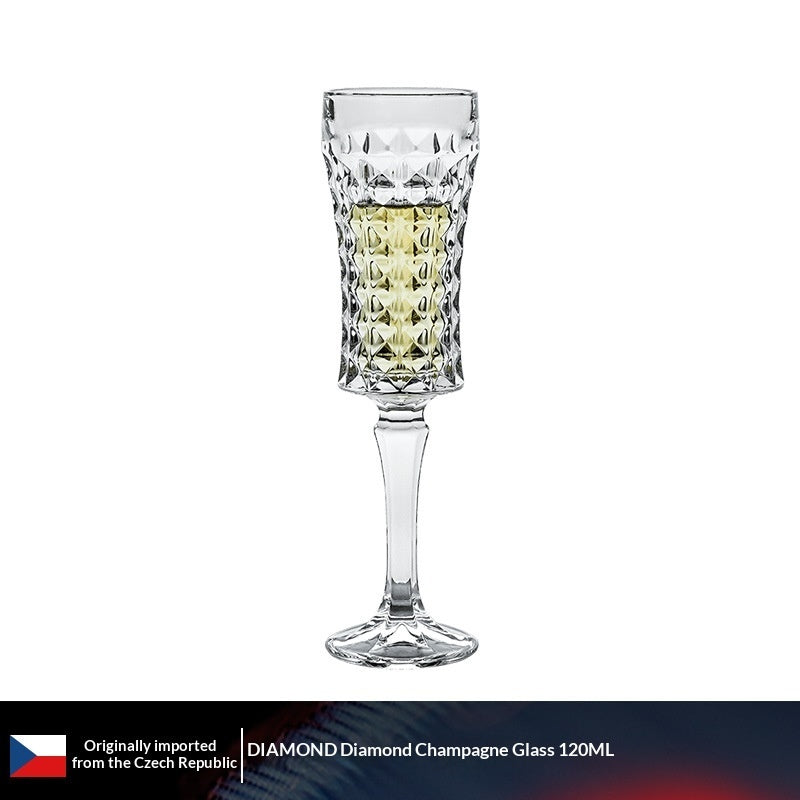 Crystal Glass Flute Elegant Household Drinkware Set