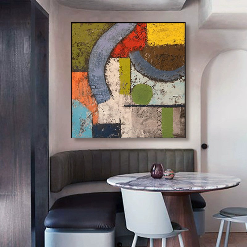 Medieval Style Hand Painted Abstract Canvas Wall Art Decor