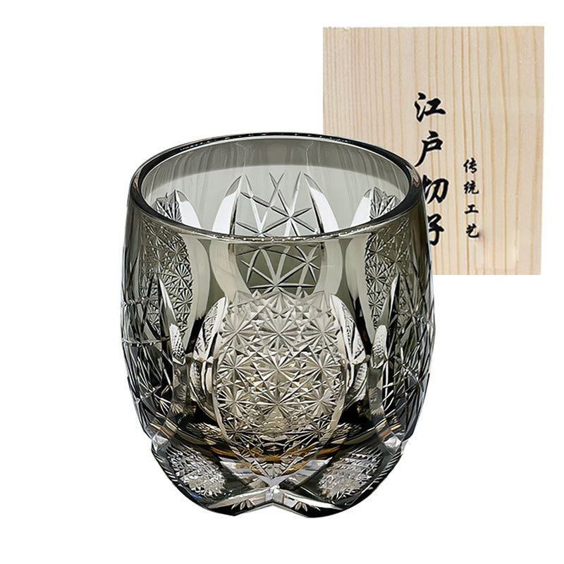Japanese Edo Style Crystal Tumbler Elegant Drinkware