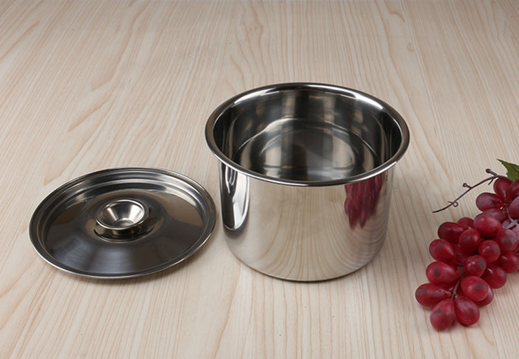 Stainless Steel Non Magnetic Kitchen Stock Pot With Seasoning Box