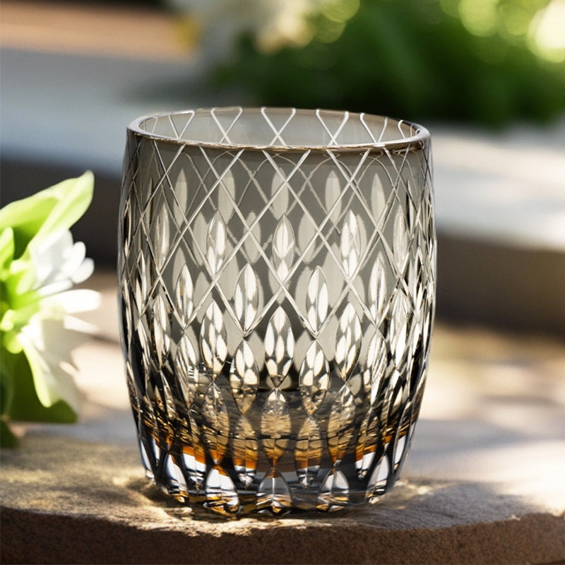 Japanese Edo Style Crystal Tumbler Elegant Drinkware