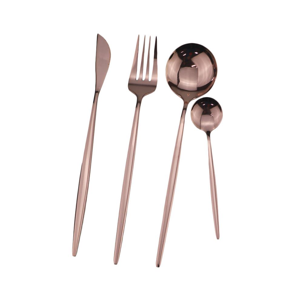 Black Gold Stainless Steel Cutlery Set Western Tableware