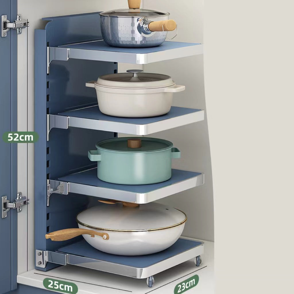 Multi Layer Kitchen Pot Rack Under Sink Storage Shelf